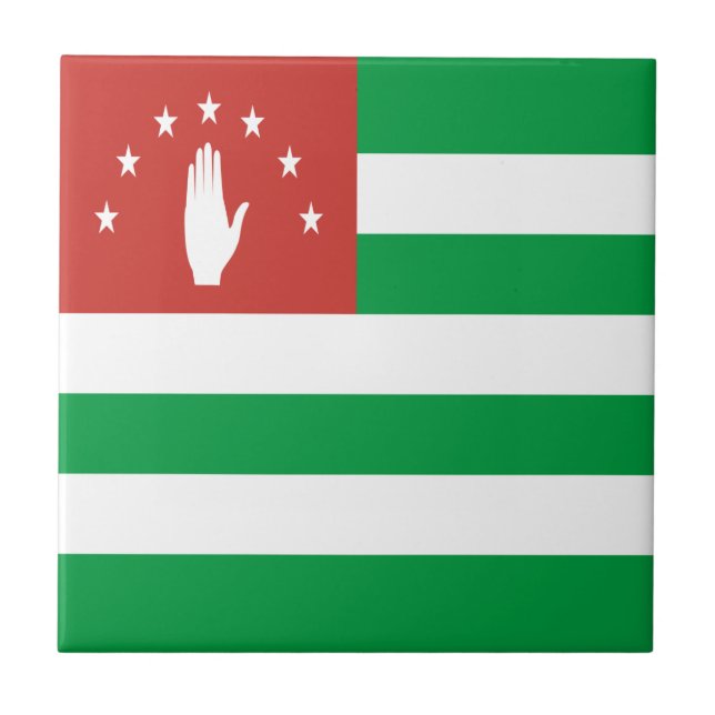 Patriotic Abchasia Flag Fliese (Vorderseite)