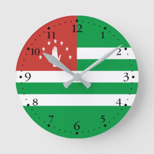 Patriotic Abchasia Flag Runde Wanduhr
