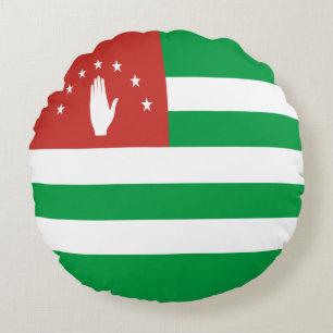 Patriotic Abchasia Flag Rundes Kissen