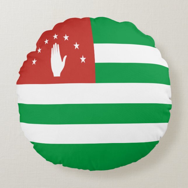 Patriotic Abchasia Flag Rundes Kissen (Vorderseite)