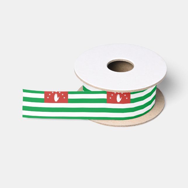Patriotic Abchasia Flag Satinband (Spule)