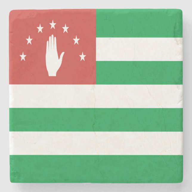 Patriotic Abchasia Flag Steinuntersetzer (Vorderseite)
