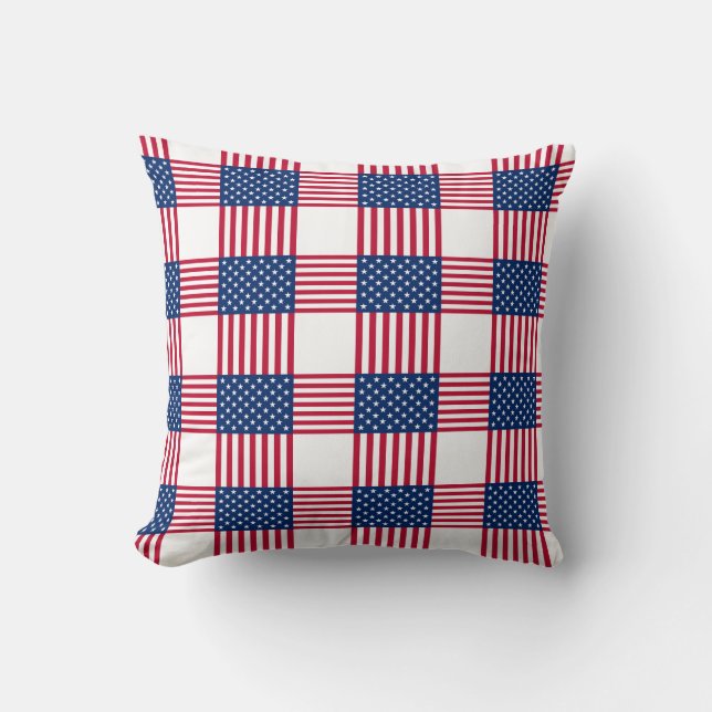 Patriotic Accent Throw Kissen (Vorderseite)