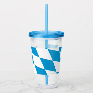Patriotic Acrylic Tumbler mit der Flagge Bayerns Acryltrinkbecher