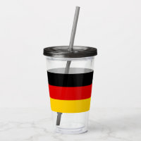 Patriotic Acrylic Tumbler mit der Flagge Deutschla