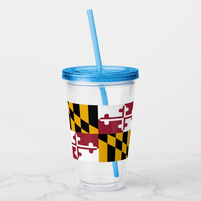 Patriotic Acrylic Tumbler mit der Flagge von Maryl Acryltrinkbecher (Links)