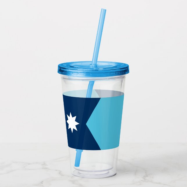Patriotic Acrylic Tumbler mit Fahne von Minnesota Acryltrinkbecher (Rückseite)