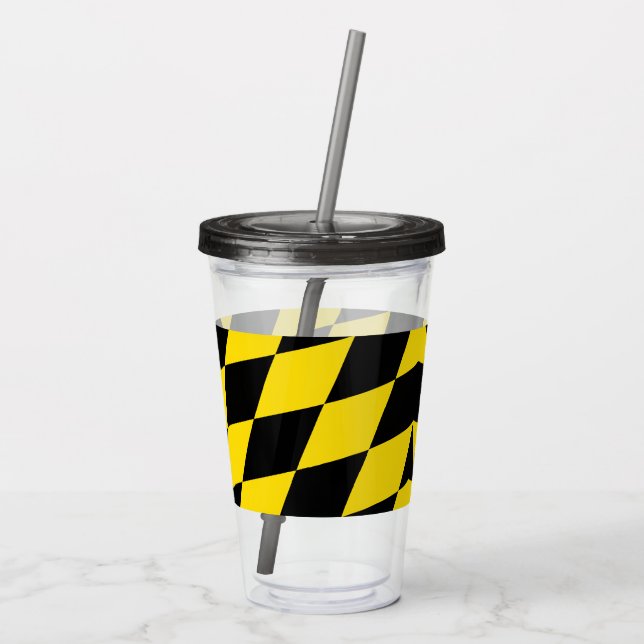 Patriotic Acrylic Tumbler mit Fahne von München Acryltrinkbecher (Rückseite)