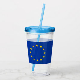Patriotic Acrylic Tumbler mit Flagge Europas Acryltrinkbecher
