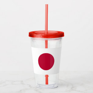 Patriotic Acrylic Tumbler mit japanischer Flagge Acryltrinkbecher