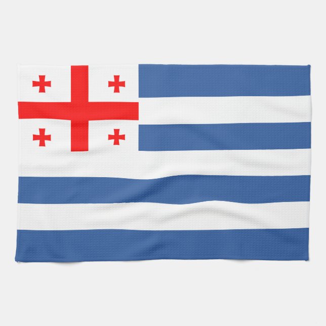 Patriotic Adjara Flag Geschirrtuch (Horizontal)