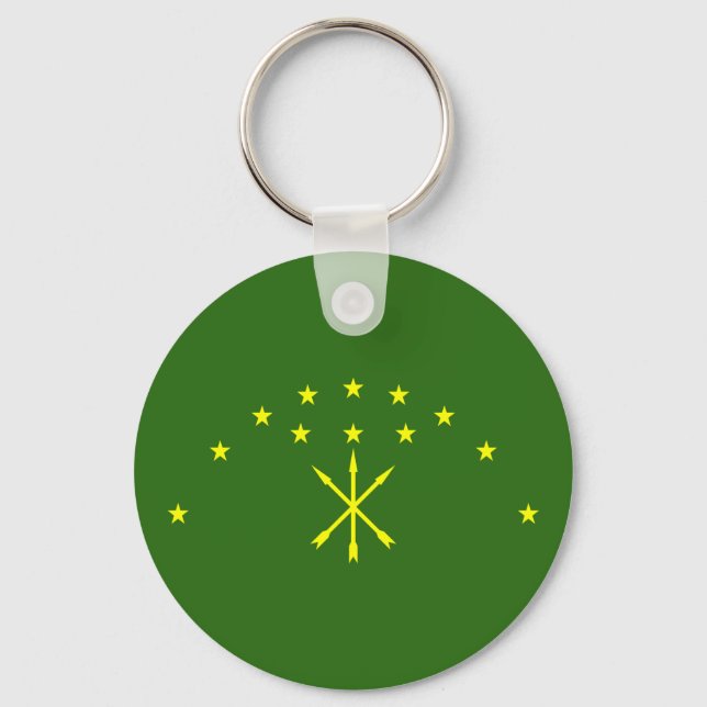 Patriotic Adygea Flag Schlüsselanhänger (Vorderseite)