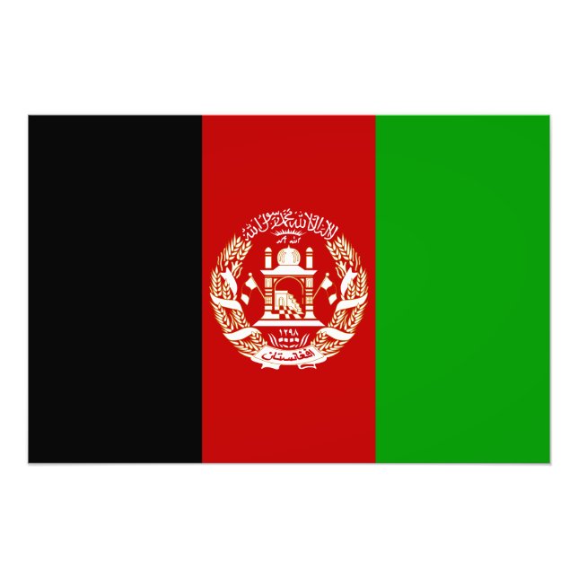 Patriotic Afghanistan Flag Fotodruck (Vorne)