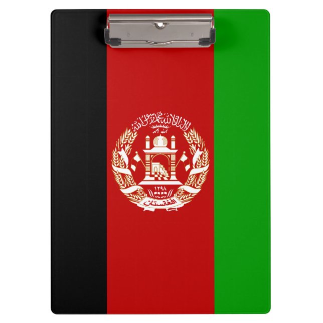 Patriotic Afghanistan Flag Klemmbrett (Vorderseite)