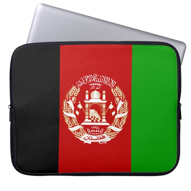 Patriotic Afghanistan Flag Laptopschutzhülle (Vorderseite)