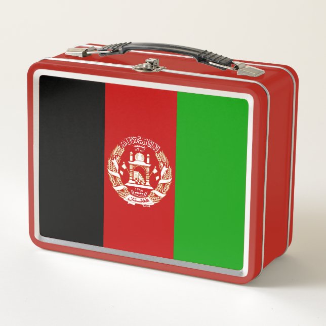 Patriotic Afghanistan Flag Metall Brotdose (Vorderseite)