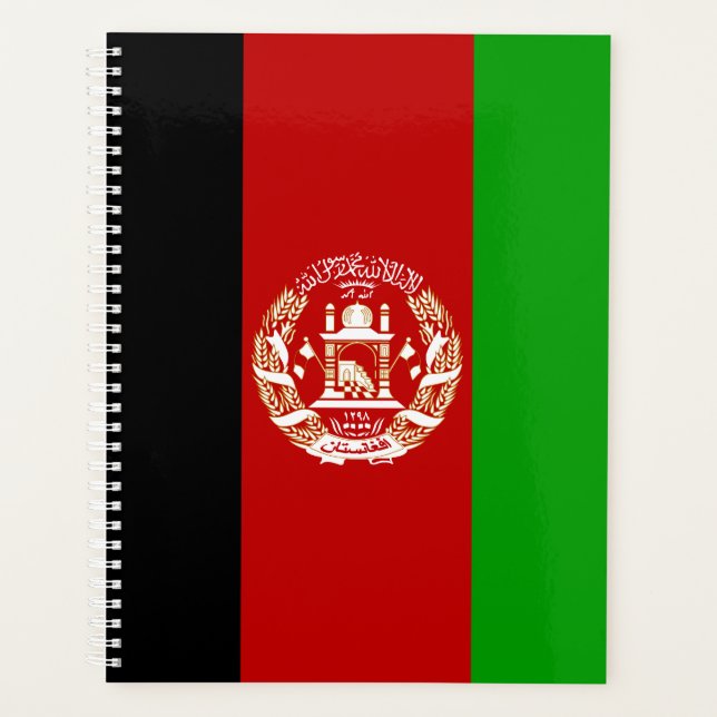Patriotic Afghanistan Flag Planer (Vorderseite)