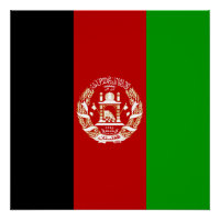 Patriotic Afghanistan Flag