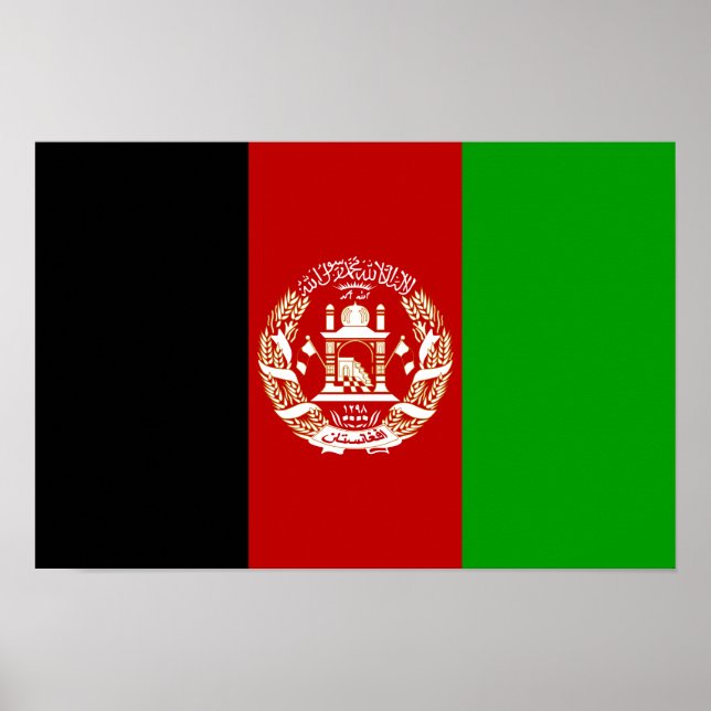 Patriotic Afghanistan Flag Poster (Vorne)