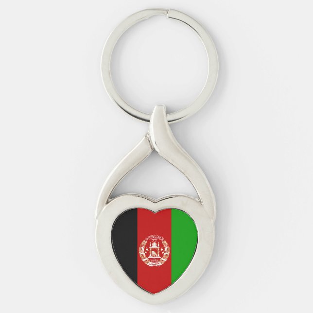Patriotic Afghanistan Flag Schlüsselanhänger (Vorderseite)