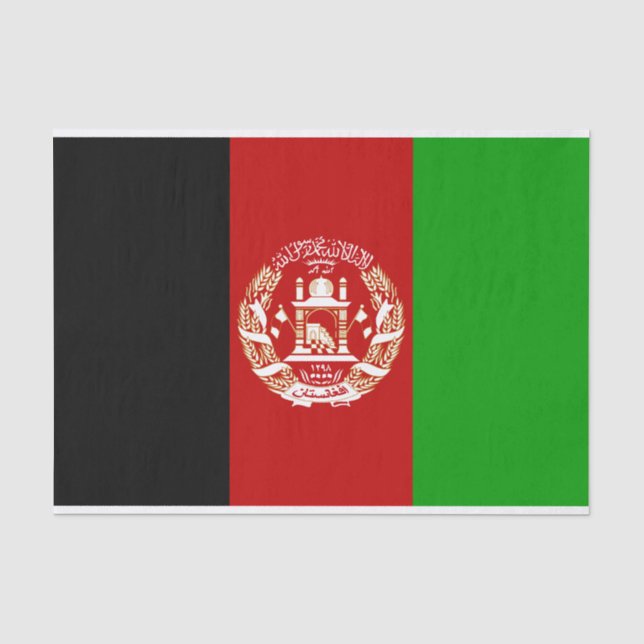 Patriotic Afghanistan Flag Seidenpapier (Vorderseite)