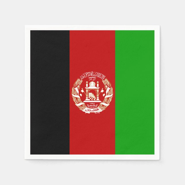 Patriotic Afghanistan Flag Serviette (Vorderseite)