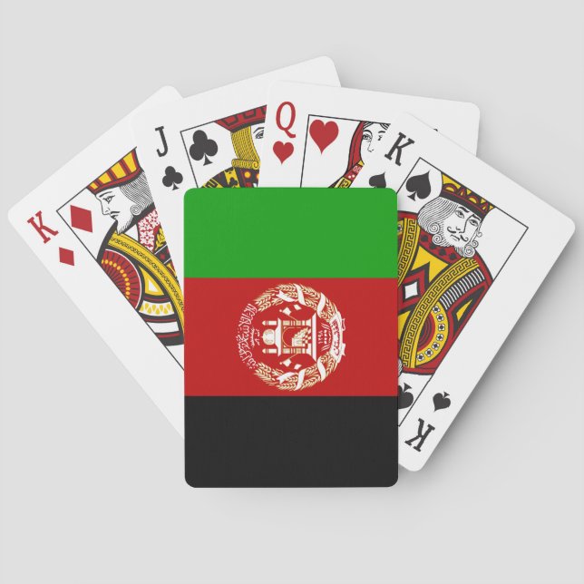 Patriotic Afghanistan Flag Spielkarten (Rückseite)