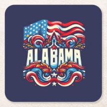 Patriotic Alabama Abstraktes Dekorationsdesign