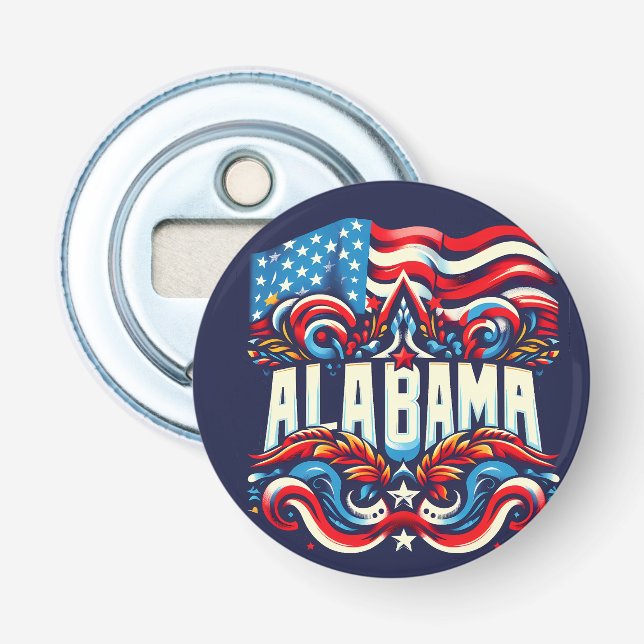 Patriotic Alabama Decorative Flaschenöffner (Vorderseite)