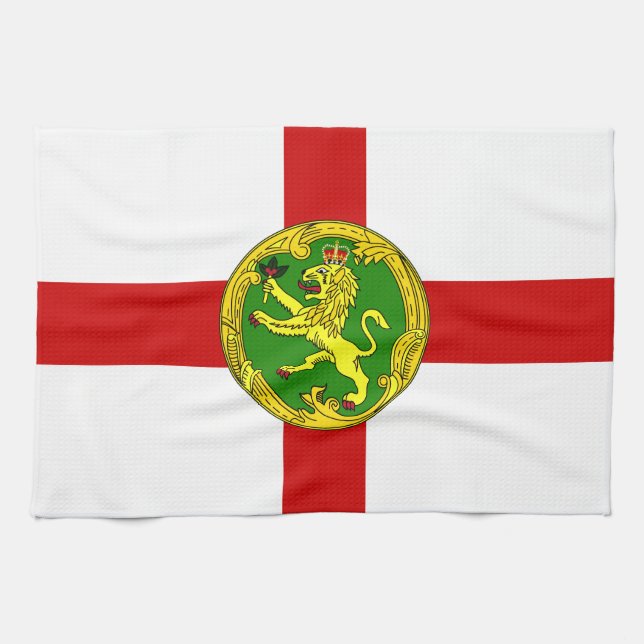 Patriotic Alderney Flag Geschirrtuch (Horizontal)