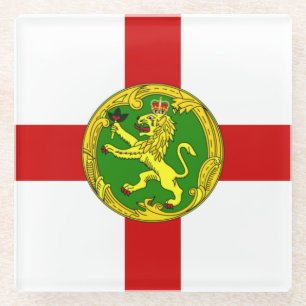 Patriotic Alderney Flag Glass Untersetzer