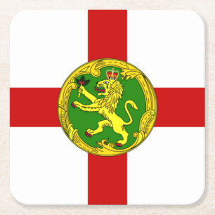Patriotic Alderney Flag Rechteckiger Pappuntersetzer