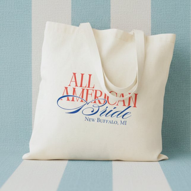 Patriotic All American Bride Bachelorette Tragetasche (Patriotic All American Bride Bachelorette Tote Bag)