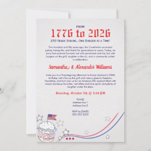 Patriotic America 250 Friendsgiving Cookout Party Einladung