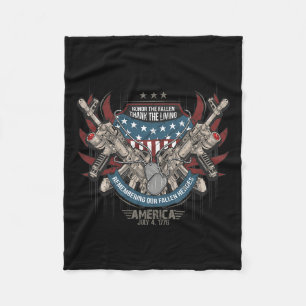 Patriotic America Military Veteran Unabhängigkeit Fleecedecke