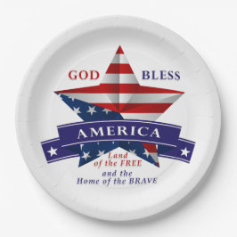Patriotic America Star Design (v3) Pappteller