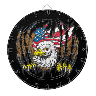 Patriotic American Bald Eagle USA Flag Dartscheibe