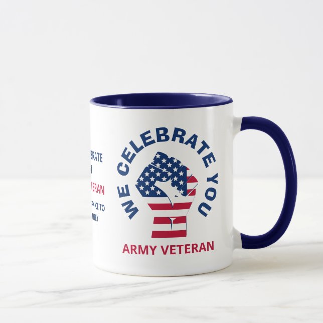 Patriotic American CELEBRATE YOU Tasse (Rechts)