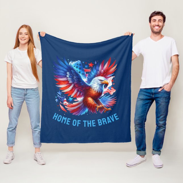 Patriotic American Eagle Red White Blue Fleecedecke (Beispiel)