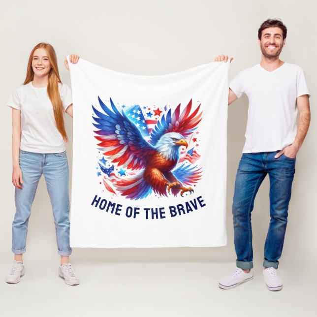 Patriotic American Eagle Red White Blue Fleecedecke (Beispiel)