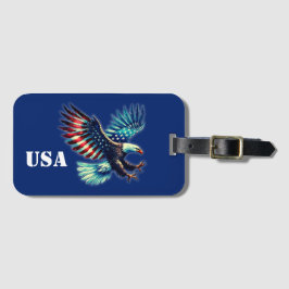 Patriotic American Eagle Red White Blue Gepäckanhänger