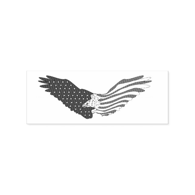 Patriotic American Eagle Thunder_Cove Gummistempel (Prägung)