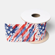 Patriotic American Flag Abstrakt Paint Splash