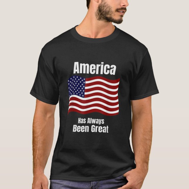Patriotic American Flag America war schon immer Gr T-Shirt (Vorderseite)