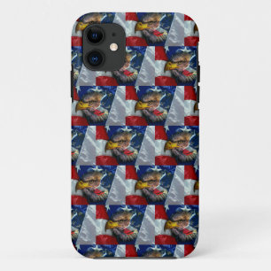 Patriotic American Flag Bald Eagle Wolf Case-Mate iPhone Hülle
