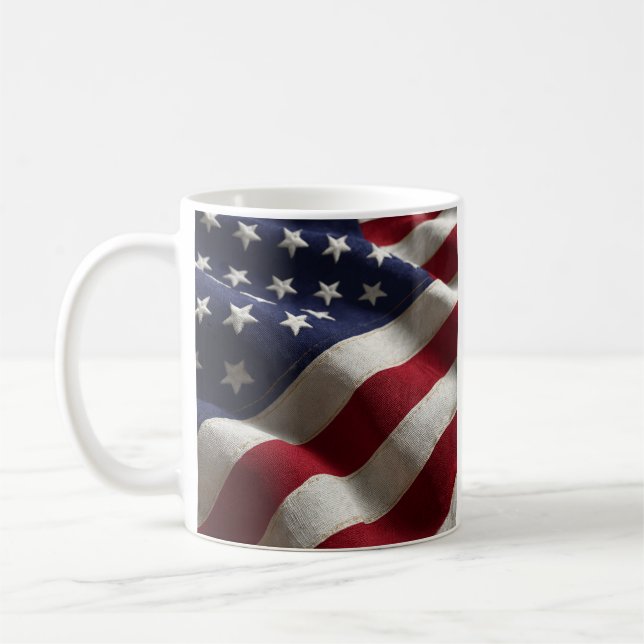 Patriotic American flag Coffee Mug (Gauche)