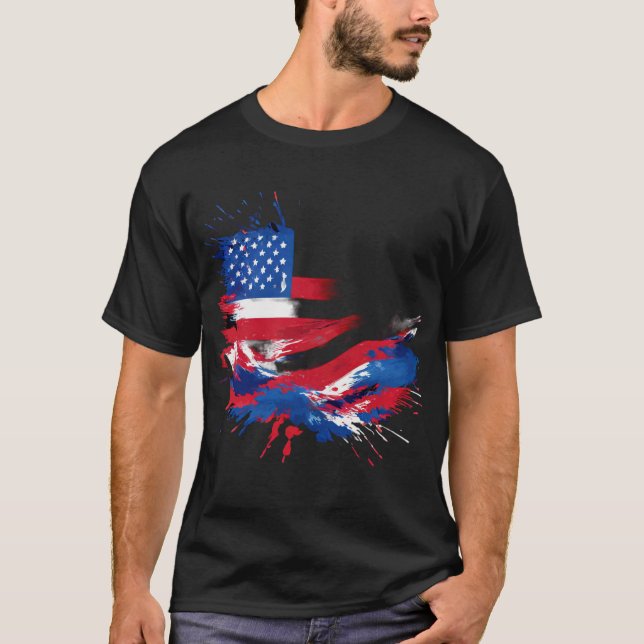 "Patriotic American Flag Colors T - Shirt (Vorderseite)