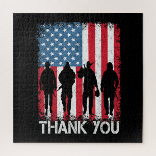 Patriotic American Flag Danke