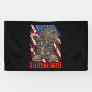 Patriotic American Flag Danke Banner