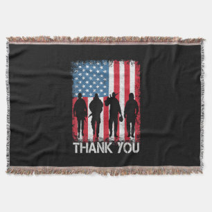Patriotic American Flag Danke Decke